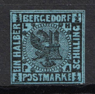 1861 1/2s Bargedorf, German States, Germany (Signed)