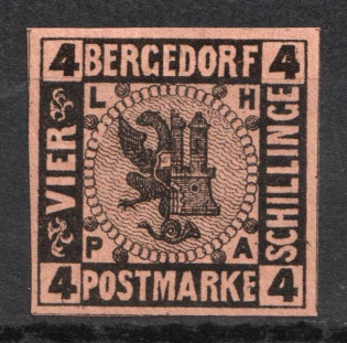 1861 4s Bargedorf, German States, Germany (MNH)