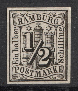 1859 1/2s Hamburg, German States, Germany
