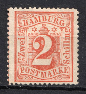1864 2s Hamburg, German States, Germany