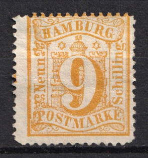 1864 9s Hamburg, German States, Germany