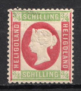 1873 3/4s Heligoland, German States, Germany (Signed)