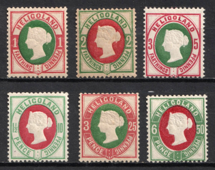 1875-90 Heligoland, German States, Germany (Signed, Full Set)