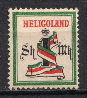 1889 1s Heligoland, German States, Germany (Signed)