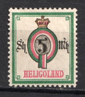 1879 5s Heligoland, German States, Germany (Signed)