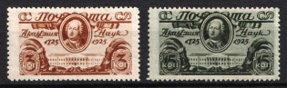 1925 Bicentenary of the Founding of the Russian Academy of Sciences, Soviet Union, USSR, Russia (Full Set)
