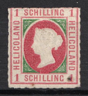 1867 1s Heligoland, German States, Germany (Signed)
