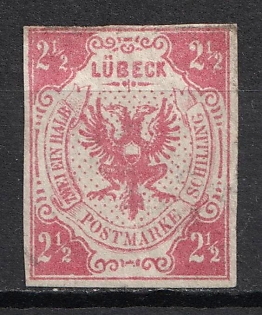 1859 2 1/2s Lubek, German States, Germany