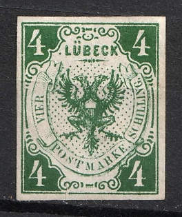 1859 4s Lubek, German States, Germany