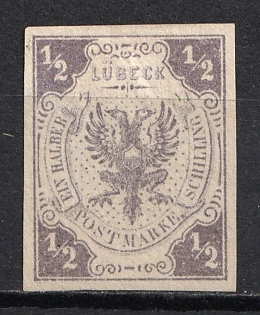1862 1/2s Lubek, German States, Germany