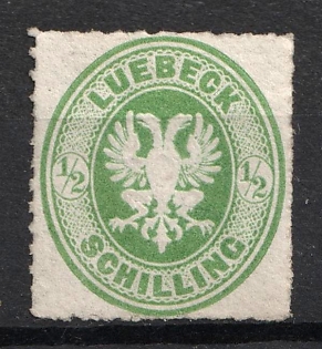 1863 1/2s Lubek, German States, Germany