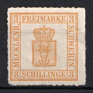 1864-67 3s Mecklenburg-Schwerin, German States, Germany