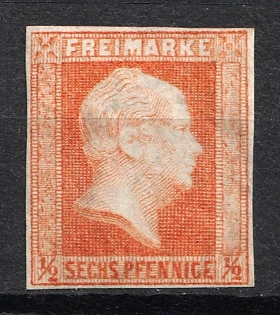 1851 1/2sgr/6pf Prussia, German States, Germany