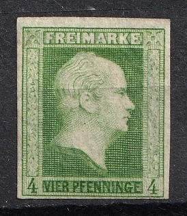 1856 4pf Prussia, German States, Germany