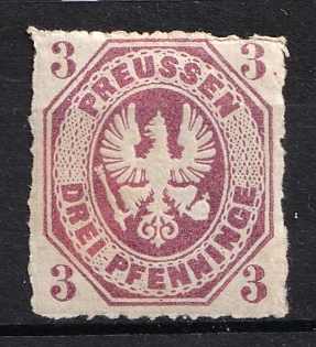 1865 3pf Prussia, German States, Germany