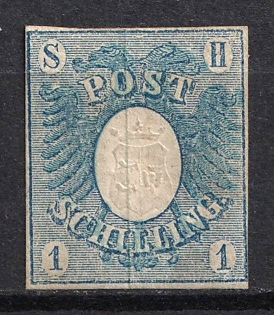 1850 1s Schleswig-Holstein, German States, Germany