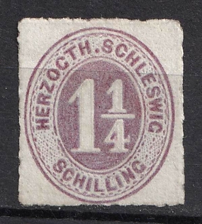 1865-67 1 1/4s Schleswig-Holstein, German States, Germany