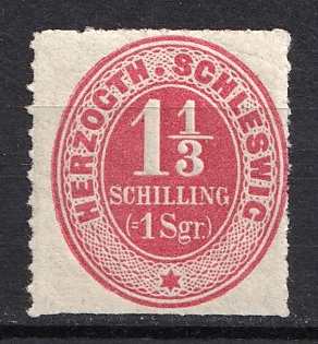 1865-67 1 1/3s Schleswig-Holstein, German States, Germany