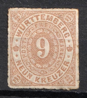 1873 9kr Wurttemberg, German States, Germany