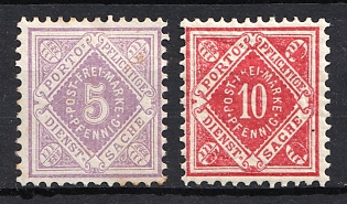 1875 Wurttemberg, German States, Germany, Official Stamps