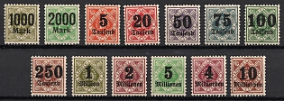 1923 Wurttemberg, German States, Germany, Official Stamps (Full Set)