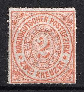 1868 2kr North Germany, German States, Germany