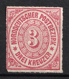 1868 3kr North Germany, German States, Germany