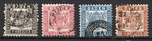 1862-66 Baden, German States, Germany (Used)
