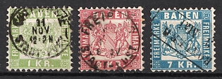 1868 Baden, German States, Germany (Signed, Used)