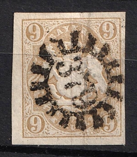 1867 9kr Bavaria, German States, Germany (Used)