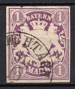 1874 1m Bavaria, German States, Germany (Used)