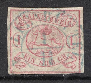 1852 1sgr Braunschweig, German States, Germany (Used)