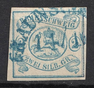 1852 2sgr Braunschweig, German States, Germany (Used)