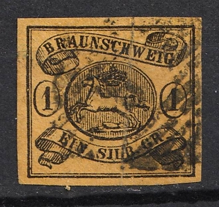 1853 1sgr Braunschweig, German States, Germany (Used)