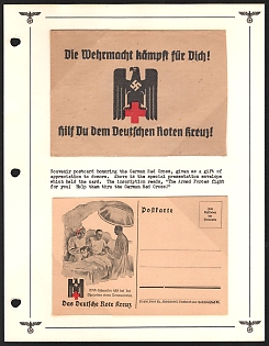1933-1945 'The Wehrmacht is Fighting for You! Help the German Red Cross!' Special Propaganda Postcard and Cover packaging