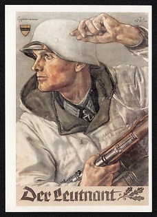 1944 'The Lieutenant' Propaganda Postcard