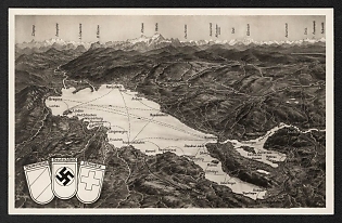 1933-1945 'Panorama of Lake Constance' Propaganda Postcard