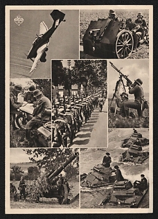 1933-1945 'Military Equipment' Propaganda Postcard