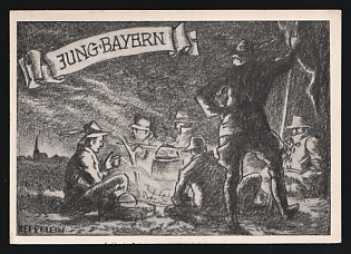 1933-1945 'Young Bavaria' Propaganda Postcard