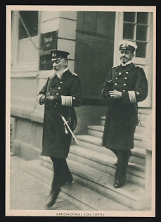 1933-1945 'Grand Admiral Von Tirpitz' Propaganda Postcard