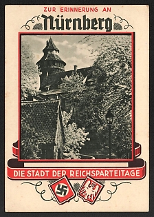 1933-1945 'In Memory of Nuremberg the City of the Imperial Party Rallies' Propaganda Postcard