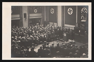 1933-1945 'German Military Meeting' Propaganda Postcard
