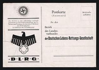 1933-1945 'She Fights Drowning' Propaganda Postcard