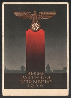 1936 'Nuremberg Reich Party Congress 1936' Propaganda Postcard