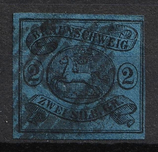 1853 2sgr Braunschweig, German States, Germany (Used)