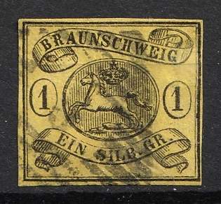 1861 1sgr Braunschweig, German States, Germany (Used)