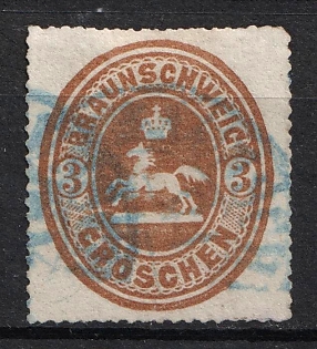 1865 3gr Braunschweig, German States, Germany (Signed, Used)