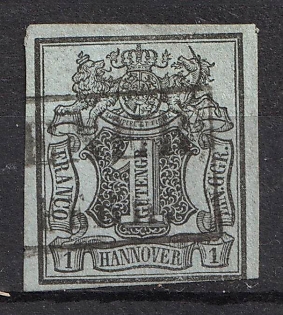 1850 1ggr Hannover, German States, Germany (Used)