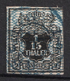 1856-57 1/15th Hannover, German States, Germany (Used)