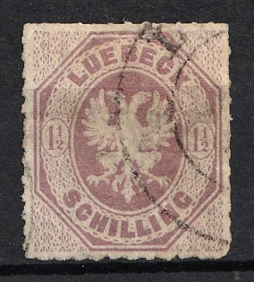 1865 1 1/2s Lubeck, German States, Germany (Signed, Used)